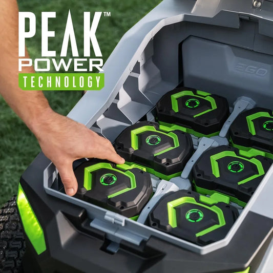 EGO POWER+ Electric Riding Lawn Mower, 42" Deck Cordless Tractor, Includes (6) 56V 6.0Ah Batteries and Charger - TR4204