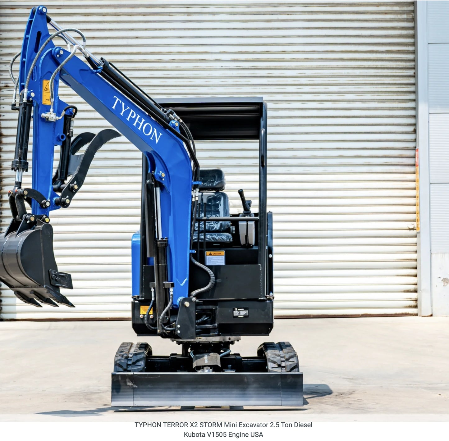 TYPHON TERROR X2 STORM Mini Excavator with Kubota V1505 Engine, 2.5 Ton, Diesel