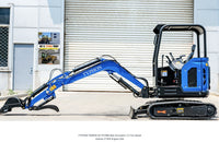 TYPHON TERROR X2 STORM Mini Excavator with Kubota V1505 Engine, 2.5 Ton, Diesel