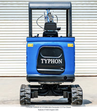 TYPHON TERROR X2 STORM Mini Excavator with Kubota V1505 Engine, 2.5 Ton, Diesel